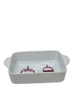 Plat à gratin TELESIEGE ROUGE 22 x 14 cm 2
