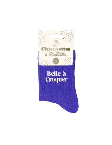 Chaussettes femme à paillettes BELLE A CROQUER