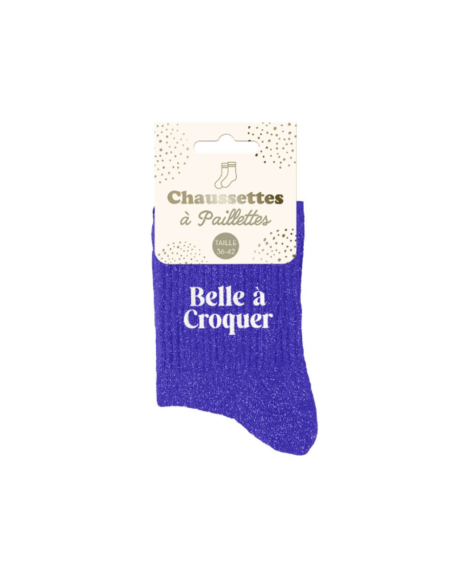 Chaussettes femme à paillettes BELLE A CROQUER