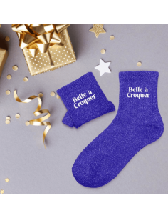 Chaussettes femme à paillettes BELLE A CROQUER 2