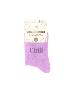 Chaussettes femme à paillettes CHILL