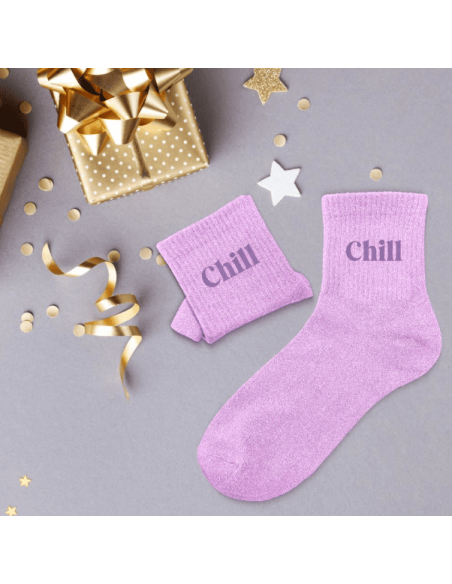 Chaussettes femme à paillettes CHILL