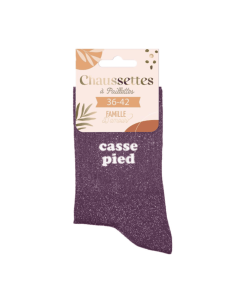 Chaussettes femme à paillettes CASSE-PIED