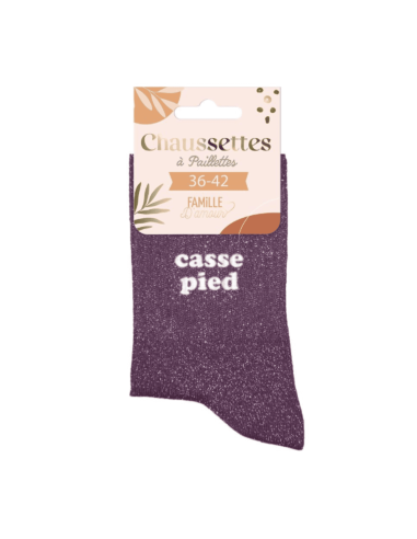 Chaussettes femme à paillettes CASSE-PIED