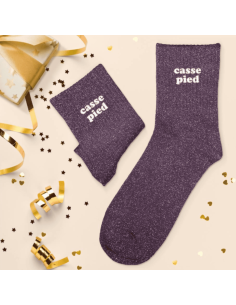 Chaussettes femme à paillettes CASSE-PIED 2