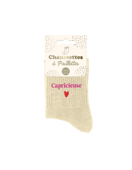 Chaussettes femme à paillettes CAPRICIEUSE
