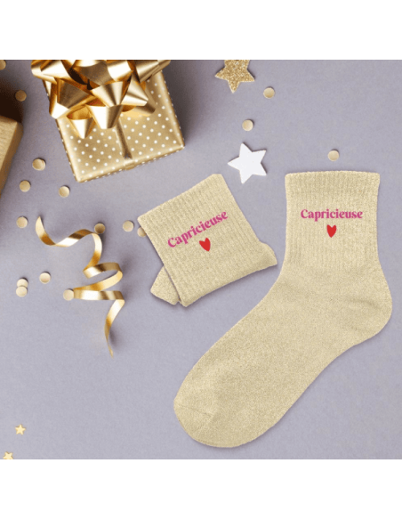 Chaussettes femme à paillettes CAPRICIEUSE