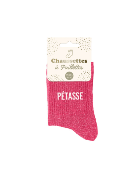 Chaussettes femme à paillettes PETASSE