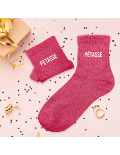 Chaussettes femme à paillettes PETASSE 2