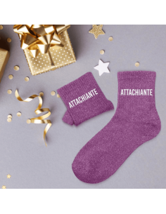 Chaussettes femme à paillettes ATTACHIANTE 2