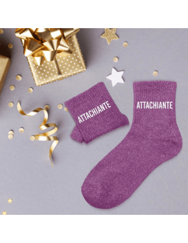 Chaussettes femme à paillettes ATTACHIANTE