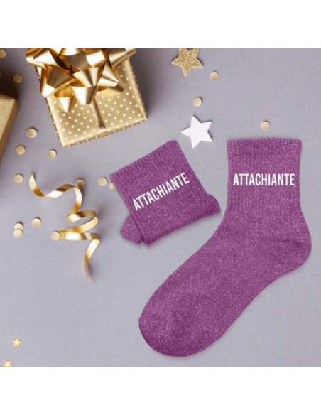 Chaussettes femme à paillettes ATTACHIANTE