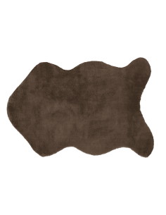 Tapis fausse fourrure BOSTAN CHATAIGNE