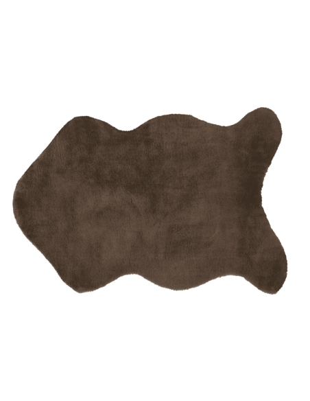Tapis fausse fourrure BOSTAN CHATAIGNE