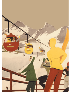 Torchons SKIING multicolore  50 x 70 cm Lot de 3 2