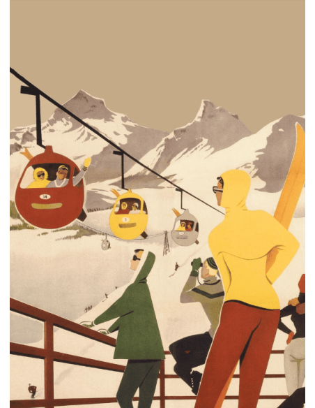 Torchons SKIING multicolore  50 x 70 cm Lot de 3