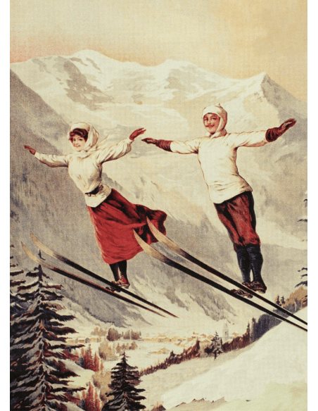 Torchons SKIING multicolore  50 x 70 cm Lot de 3