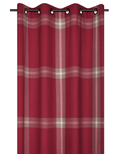 Rideau effet laine VERAN rouge 140 x 240 cm