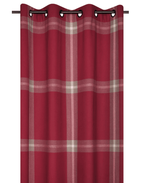 Rideau effet laine VERAN rouge 140 x 240 cm