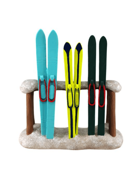Décoration Porte-Skis multicolore