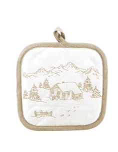 Set gant et manique - motif Chalet & Montagne 2