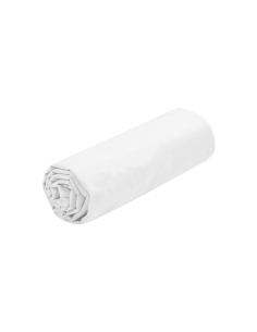 Drap housse 100% coton EDEN blanc 90 x 190 cm