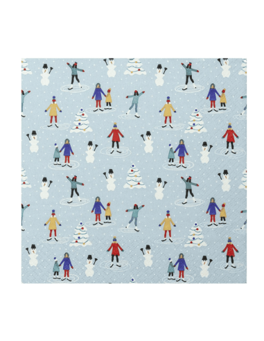 20 Serviettes en papier PATIN A GLACE