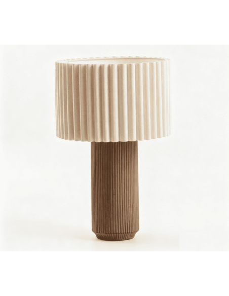 Lampe base cylindrique rainuré