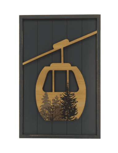 Tableau en bois TELECABINE
