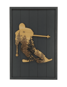 Tableau bois SKIEUR