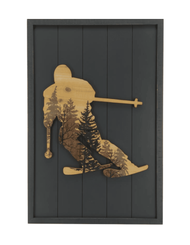 Tableau bois SKIEUR