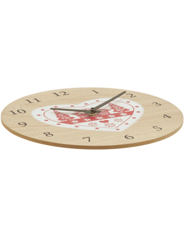 Horloge bois CHALET POYA D30 cm