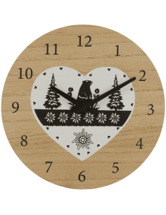 Horloge en bois MARMOTTE