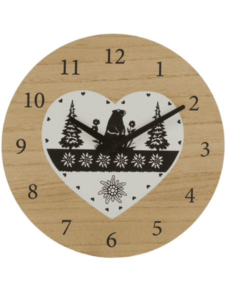 Horloge en bois MARMOTTE