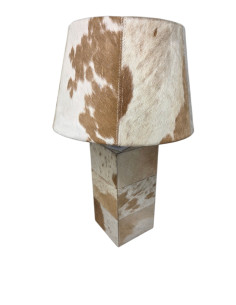 Lampe à Poser en Peau de Vache | Déco Chalet Montagne