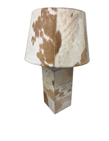 Lampe à Poser en Peau de Vache | Déco Chalet Montagne