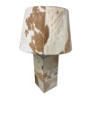 Lampe à Poser en Peau de Vache | Déco Chalet Montagne