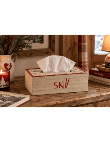 Boîte à mouchoirs SKIEUR – Décoration chalet de montagne