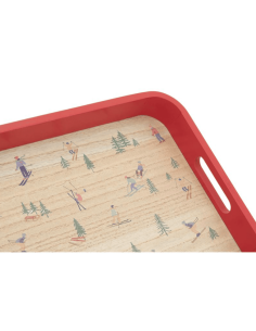Plateau en bois décor SKIEUR 35 x 25 cm 2