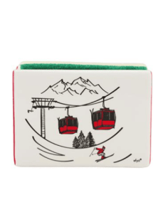 Porte éponge Aventure Téléphérique rouge