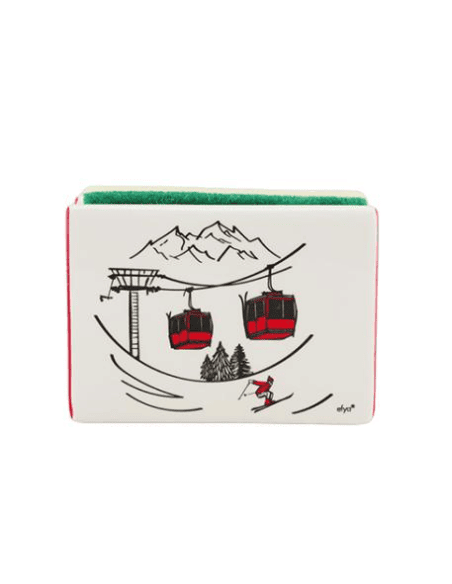Porte éponge Aventure Téléphérique rouge