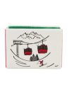 Porte éponge Aventure Téléphérique rouge
