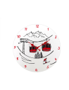 Horloge murale Aventure - téléphérique rouge