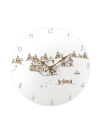 Horloge ronde Valley - motif chalet