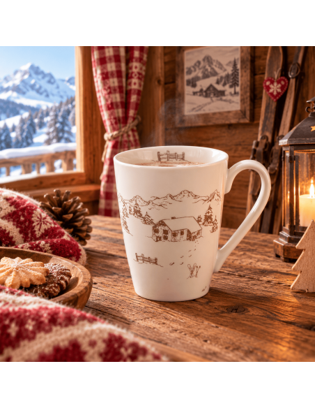 Mug VALLEY – Mug montagne au décor chalet alpin