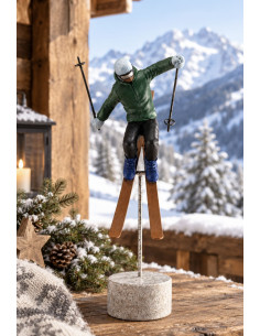Statut skieur vert - Décoration Montagne 2