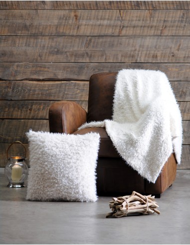 Plaid montagne MOUTON blanc 130 x160 cm