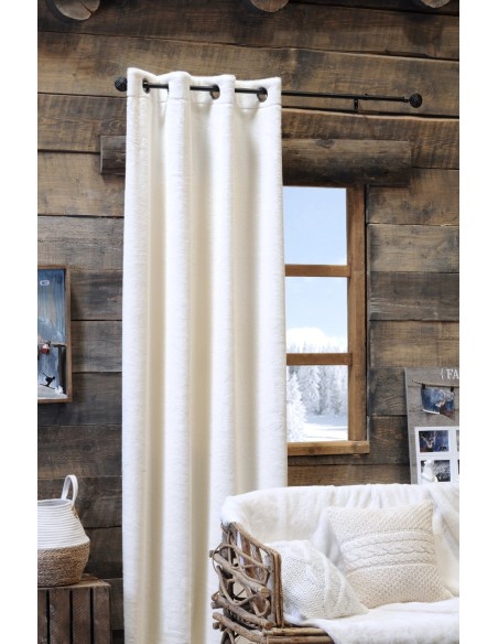 Rideau déco SILICIA BLANC 140 X 260 CM