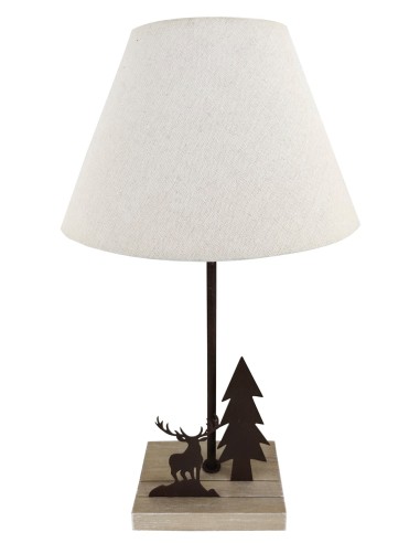 Lampe à poser CERF ET SAPINS
