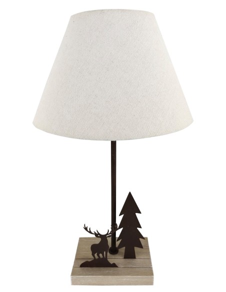 Lampe à poser CERF ET SAPINS